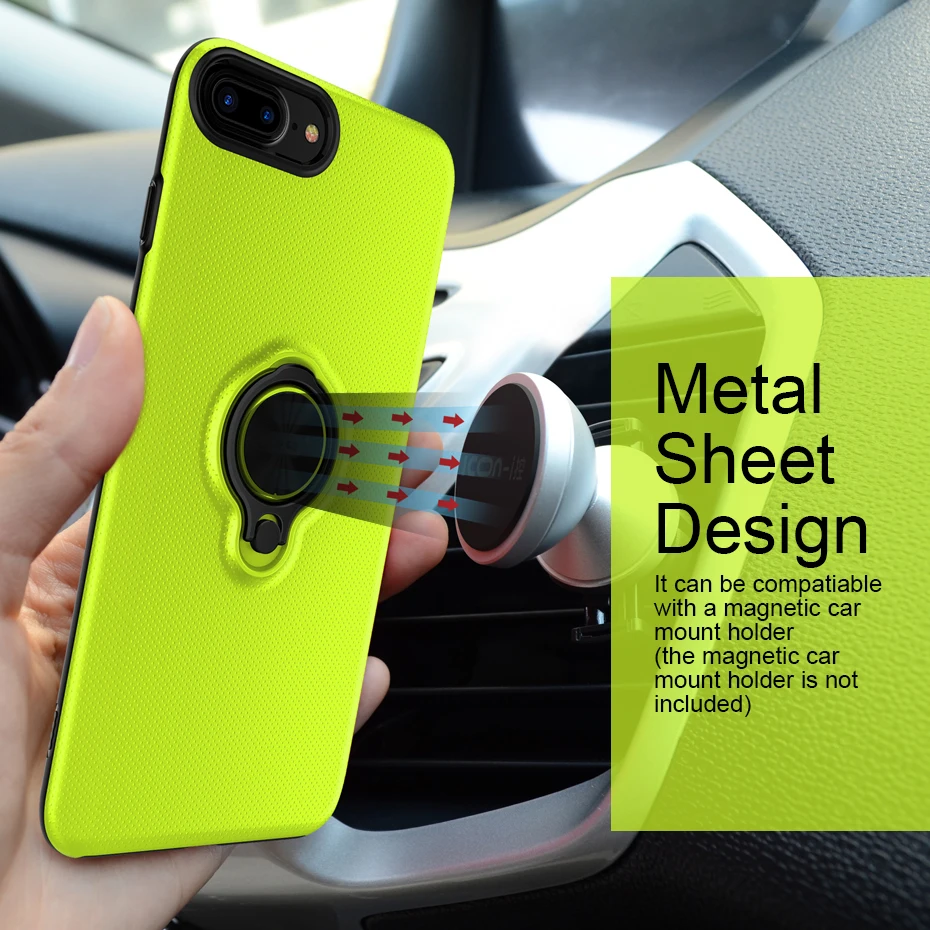 Luxury Magnetic Style Full Cover Case For iphone 8 Plus Ring Stand 8Plus Phone Capa Fundas Shell |