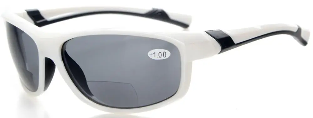 White Frame TH6170 бифокальный окуляр TR90 небьющиеся спортивные бифокальные Солнцезащитные очки+ 1,0/+ 1,5/+ 2,0/+ 2,5/+ 3,0/ - Цвет оправы: White Frame