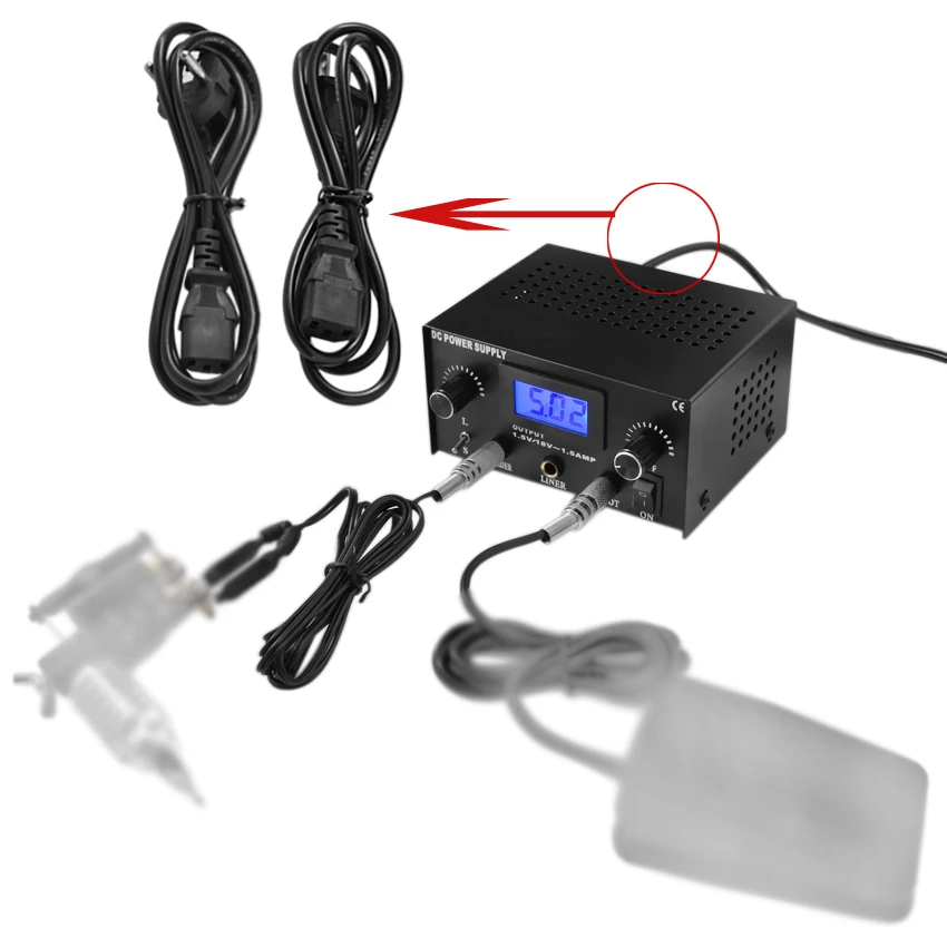 Блок питания для тату цифровой жидкокристаллический макияж двойной блок