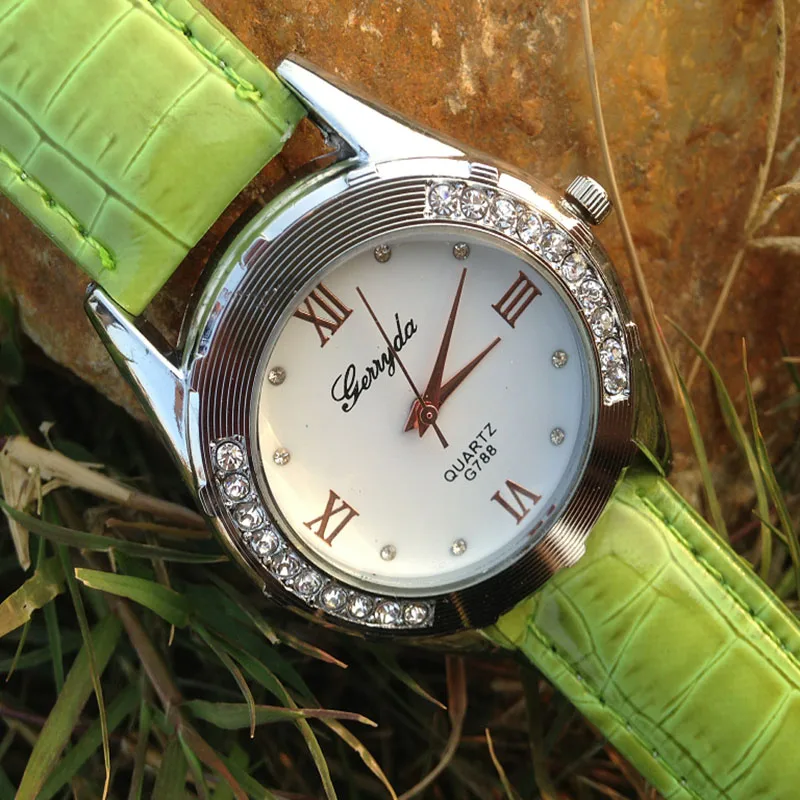 Хит продаж! Модные женские туфли Часы римскими цифрами Повседневные платья часы