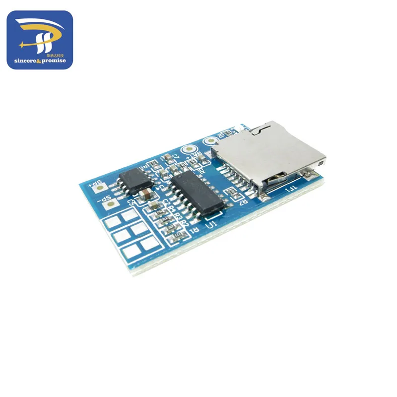 TF card MP3 decoder board with 2W power decoding module 3.7-5V mixed mono playback memory | Электронные компоненты и