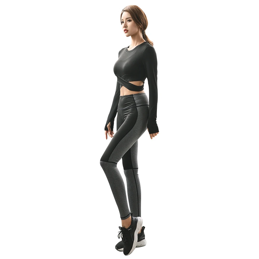 

Women Sport Wear Suit for Fitness Yoga Sportswear Clothing Female Gym Running Tights Workout Clothes Two Pieces Leggings Sets