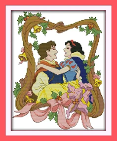 Snow White Prince 2 NKF принцесса Счетный крест вышивка наборы 11CT 14CT DIY наборы рукоделие мультфильм Вышивка крестом узор для детей - Цвет: Snow White Prince 2
