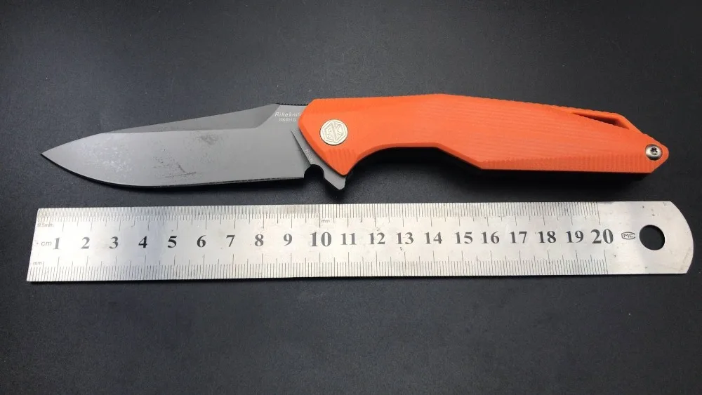 Оранжевый Титан и G10 RK801G модель 154 см лезвие подшипника Флиппер кемпинг нож