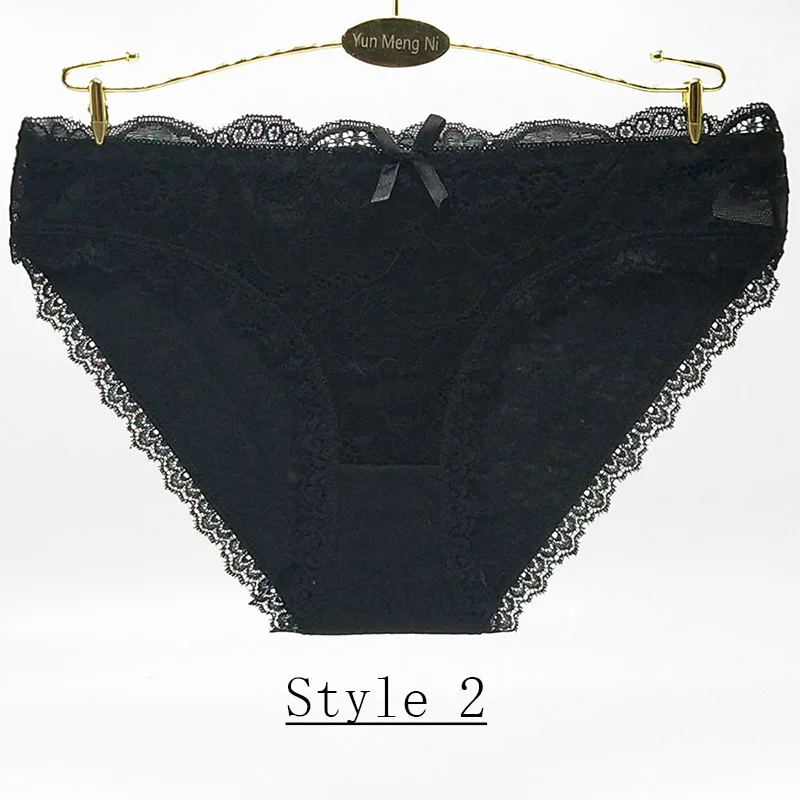 Style 2 1 шт., сексуальные кружевные женские трусики с низкой талией, соблазнительное модное розовое хлопковое нижнее белье, мягкие удобные милые трусы, нижнее белье - Цвет: Style 2