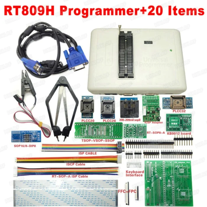 RT809H памяти на носителе EMMC-программирование Nand Flash+ 55 предметы с BGA48 BGA63 BGA64 BGA169 адаптер RT809H Встраиваемая мультимедийная карта памяти Nand флэш-накопитель TSOP48 - Цвет: RT809H 20 Items