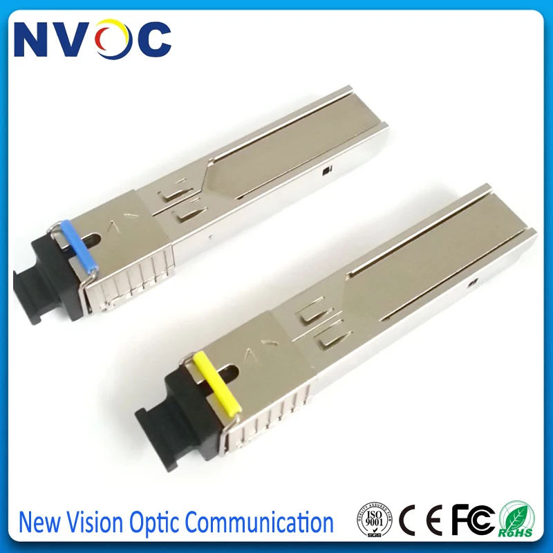 2 пар/лот одноволоконный приемопередатчик WDM 1 25G нм/нм 60 км DDM BiDi SFP с разъемом