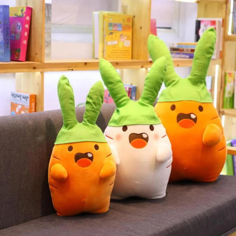 

Carrot Rabbit Plush Toy Cute Bunny Doll Stuffed Animal Plush Big Tooth Radish Rabbit Child Pillow Girl Birthday Gift Ornament