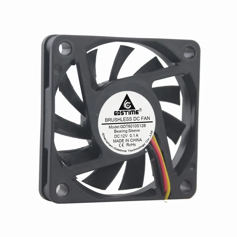 Gdstime 1 шт. 6 см DC 12 В 60 мм x 10 3Pin FG компьютерный чехол VGA CPU Радиатор Бесщеточный