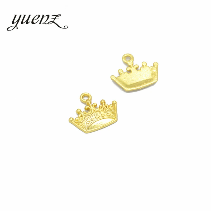 YuenZ 20 шт. цинковый сплав античный серебряный цвет Корона шармы Подвески Ювелирные