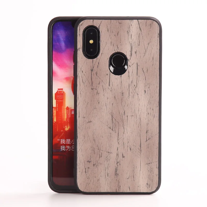 Роскошный чехол для телефона для Xiaomi mi 8 lite A1 A2 lite mi x 2S Max 3 чехол с текстурой древесины мягкий чехол для Red mi Note 5 6 Pro Чехол - Цвет: Gray