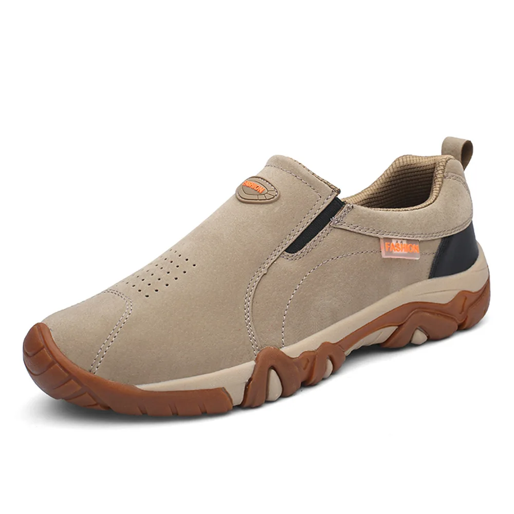 Brown Shoes Merkmak/удобная повседневная обувь; Мужская обувь из искусственной кожи; удобная обувь высокого качества; модные лоферы на плоской подошве; водонепроницаемые Мокасины без застежки - Цвет: Brown Shoes
