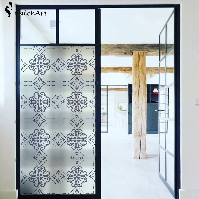 

European Retro Window film glass stickers opaque shading bedroom glass door decoration film window paper window stickers