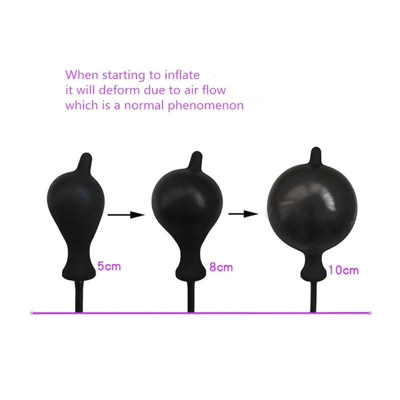 Safety Soft Big Inflatable Anal Plug Silicone Dilate Butt Inflate Balls Stimulate Massage Products Sex Toys. | Красота и здоровье