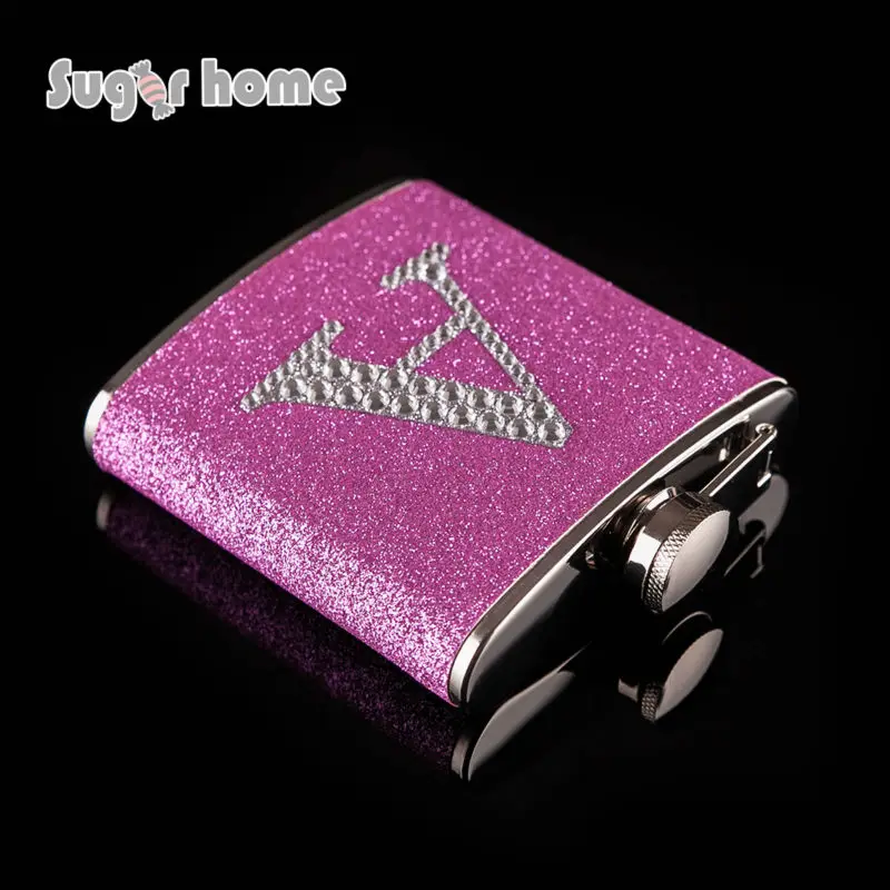 Персонализированные блестящие кожаные Стразы с монограммой буквы A Z подарок на