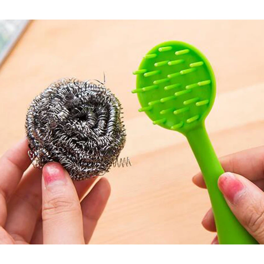 Youe shone кухонный инструмент чистящий шарик ручка из проволоки нержавеющей стали