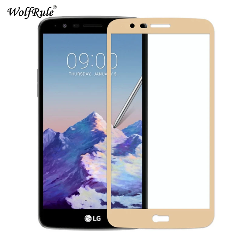 Защитное стекло для LG K8 2017 2 шт. защитная пленка закаленное 2.5D полное LV3 X300 M200N |