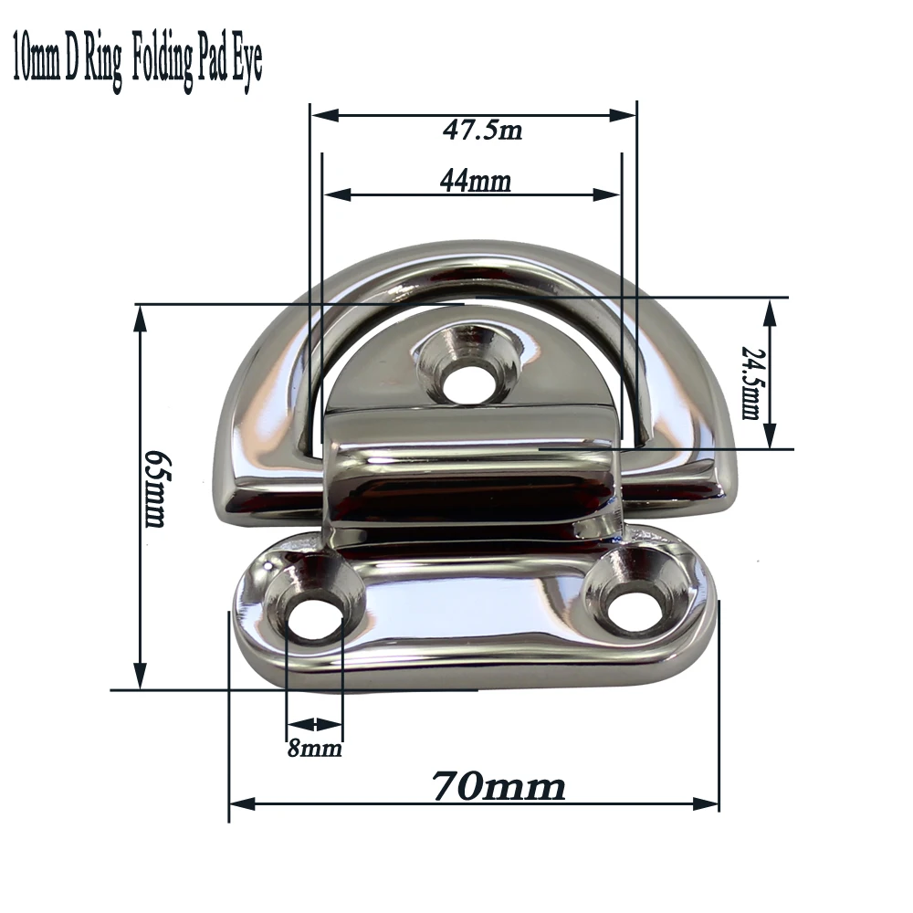 Складная подставка из нержавеющей стали с D образным кольцом зеркальная 316
