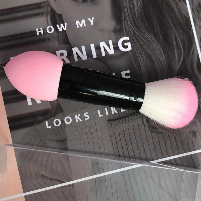 Профессиональная Кисть для румян с нейлоновой губкой 1 шт. кисти макияжа двумя