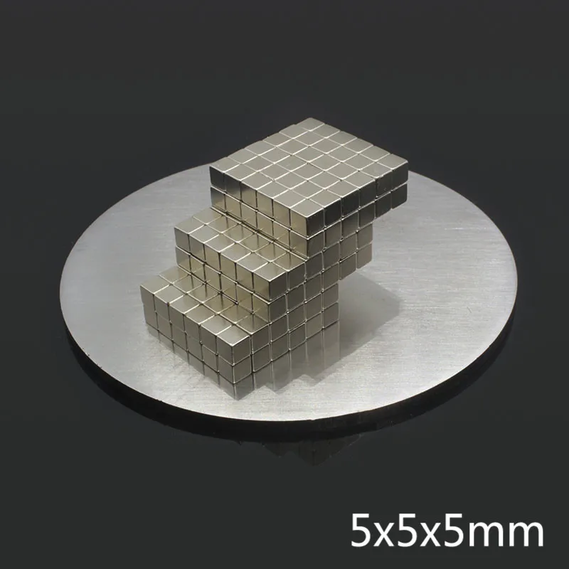 125 шт. 5x5x5 блок N35 Неодимовый магнит бак Куб 5 мм супер сильный, мощный DIY Головоломка магнитные постоянные магниты NdFeB квадратный