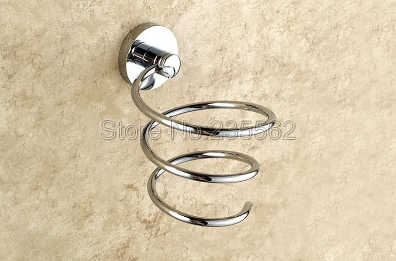 Аксессуары для ванной комнаты с хромированной латунной отделкой фен волос