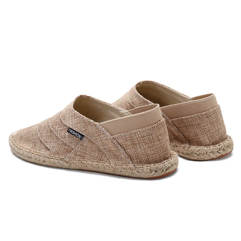 AKZ Summer loafers Men's casual shoes Canvas for men Hemp Comfortable Breathable Fisherman Shoes Male size 38-45 | Обувь