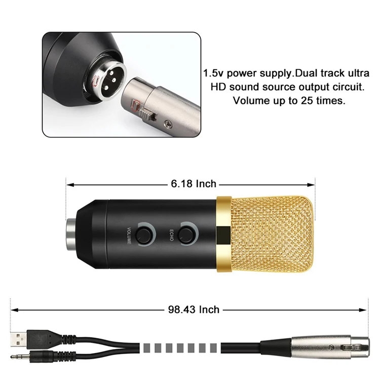 GEVO MK F100TL конденсаторный микрофон для компьютера профессиональный проводной студийный караоке USB микрофон ПК с NB 35 держателем и поп-фильтром