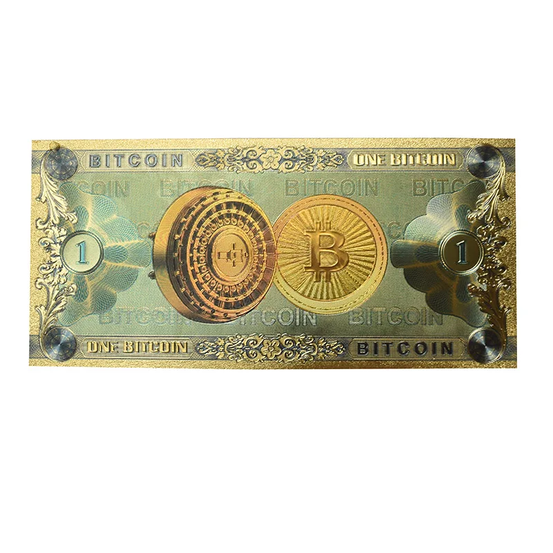 Лидер продаж один Биткоин Золотая фольга BTC монета пластиковые карты для
