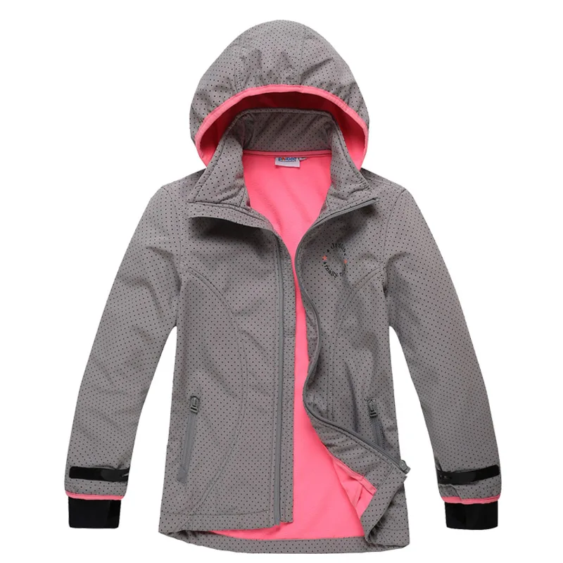 Grey Детектор большой девушка софтшелл куртка синий серый S-XL - Цвет: Grey
