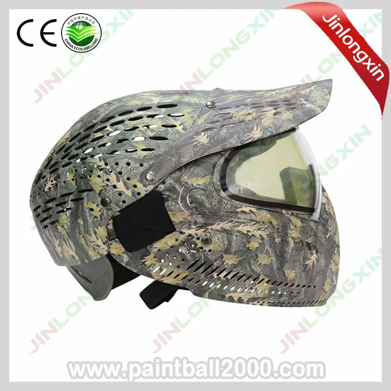 Leaf Brown HPAT Анти-туман полная голова пейнтбольная маска полное покрытие защитное снаряжение - Цвет: Leaf Brown