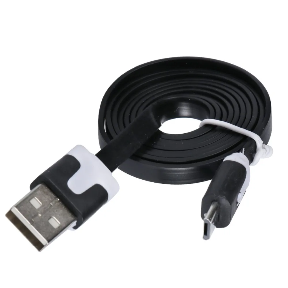Плоский Micro USB кабель для зарядки и передачи данных 1 м|Кабели мобильных телефонов|