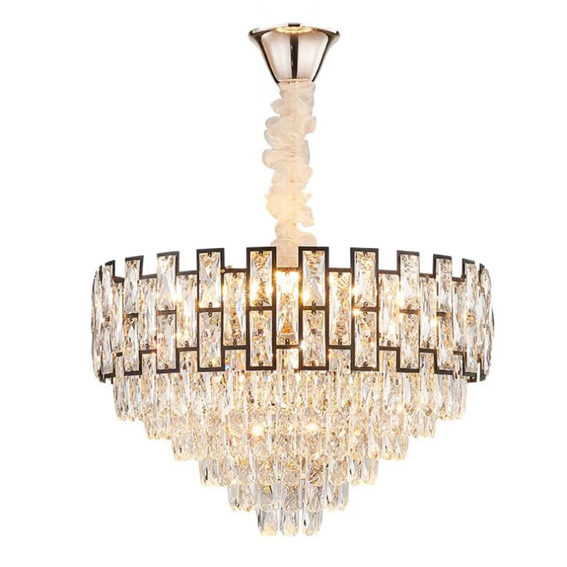 

New living room lamp light color luxury crystal chandelier post modern minimalist creative personality restaurant bedroom lamps