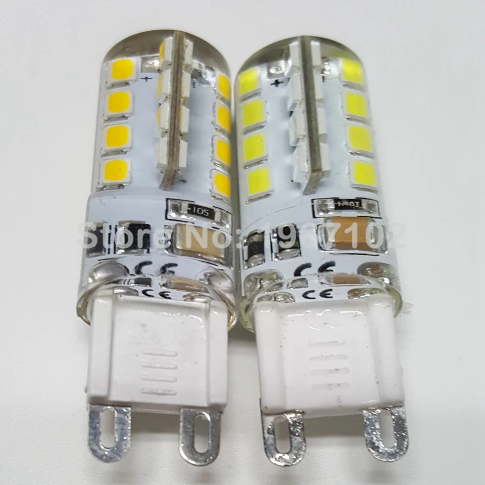 100 шт. светодиодные свечи G9 220 В 110 4 Вт SMD 2835 32 светодиосветодиодный s кристальная
