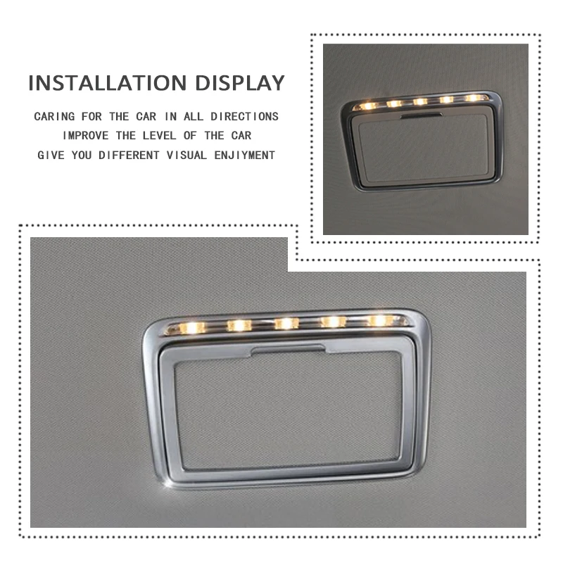 

Auto Car Styling Make up Mirror Frame Covers Ring Trim Decorative Stickers For Mercedes Benz E Class W2011-2015 Accessories