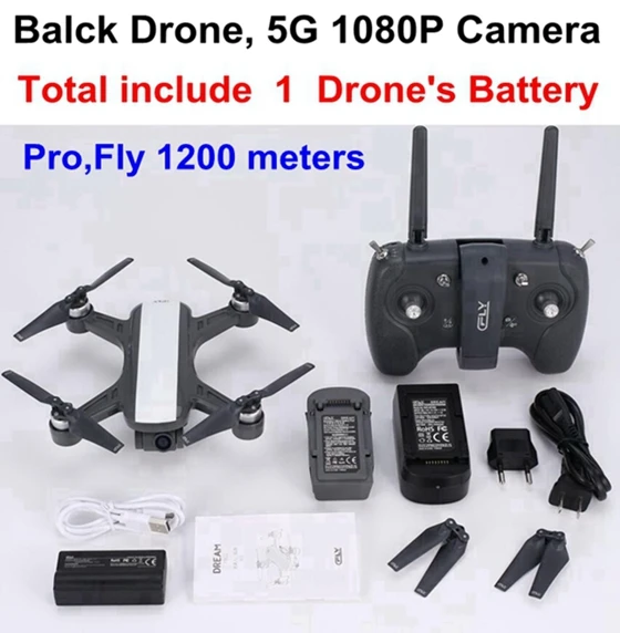 CFLY Dream gps Радиоуправляемый бесщеточный двигатель 5G wifi FPV 800M 1080P HD камера Следуйте за мной режим круг Летающий оптический поток VS f11 pro z5 - Цвет: Black Dream Pro 1b