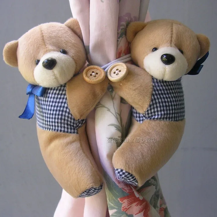 

Short plush cartoon bear curtain buckle home decoration curtain bandage