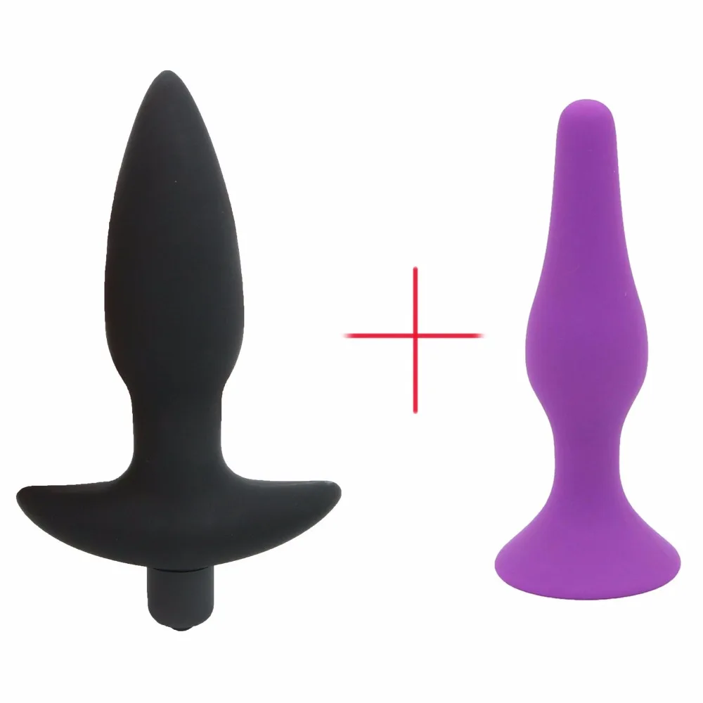 YEMA 2PCS/SET Silicone Bullet Vibrator Anal Plug Butt Sex Toys for Women Men Gay with Strong Suction Cup Dildo Erotic |