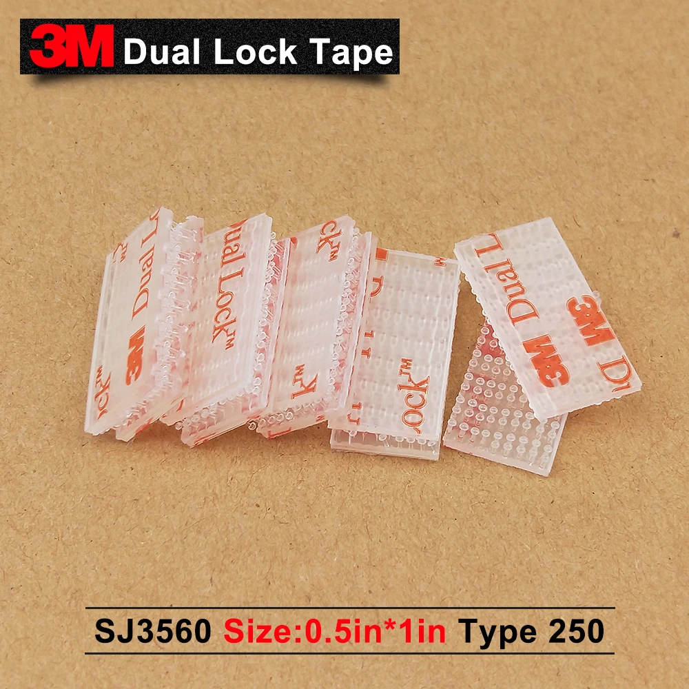 3M SJ3560 Clear Reclosable Fastener self adhesive tape 1in*0.5in*1000pcs/5% off if 2lots or more/We can offer any size | Обустройство