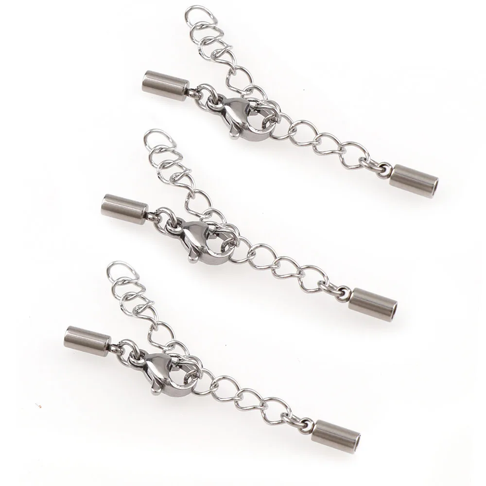 5 шт./лот застежки карабины из нержавеющей стали для ювелирных изделий коннектор