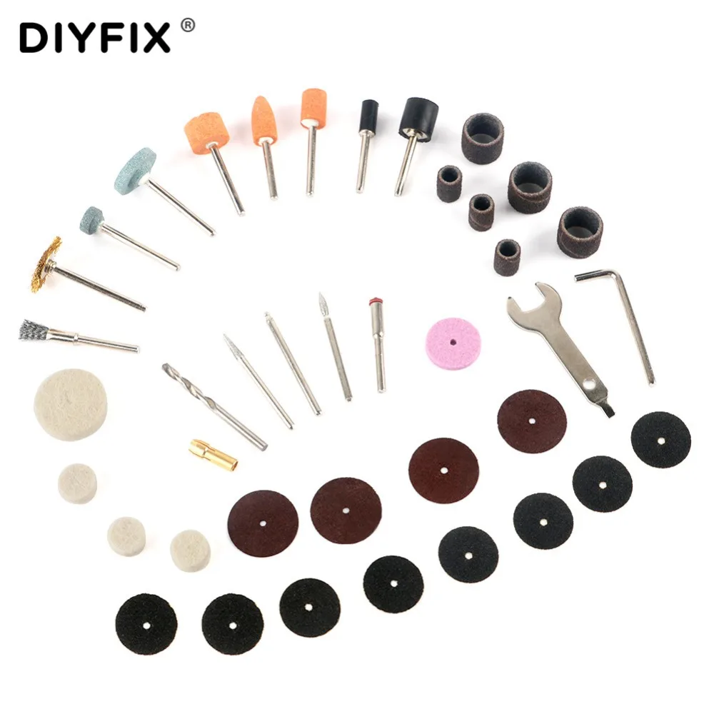 

DIYFIX 40 in 1 Rotary Tool Accessory Kit Mini Drill Bit Set for 1/8" Shank Sanding Polishing Cutting Grinding Abrasive Tools Set