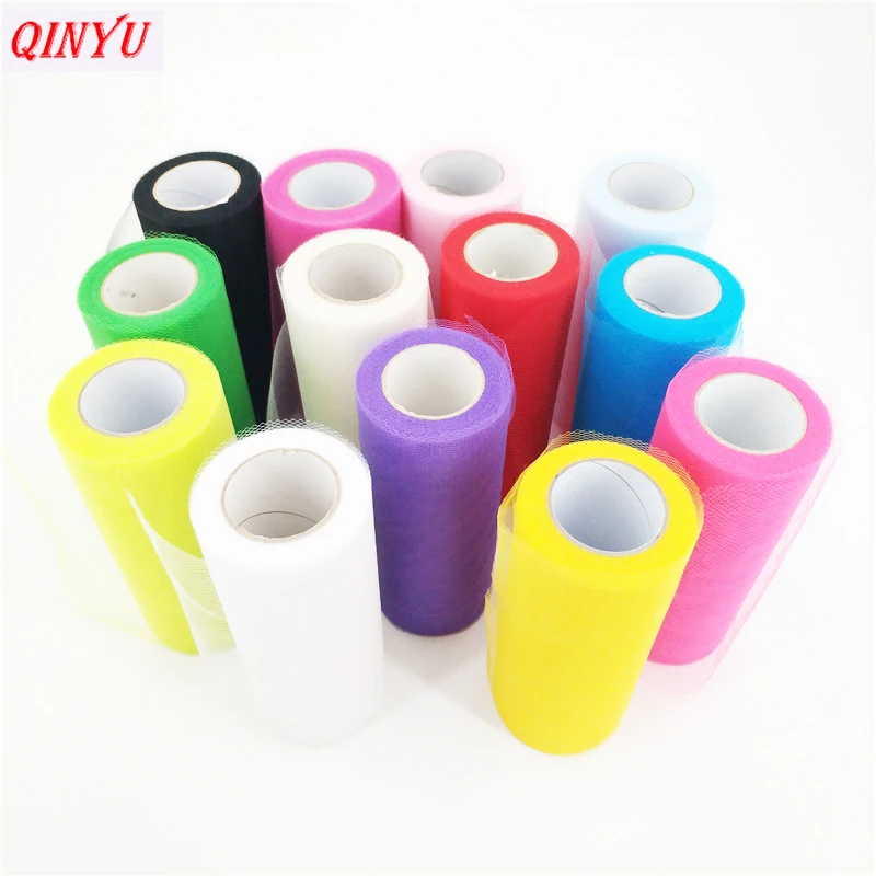 Рулон органзы тюль на катушке белая красная синяя для юбки пачки праздничные