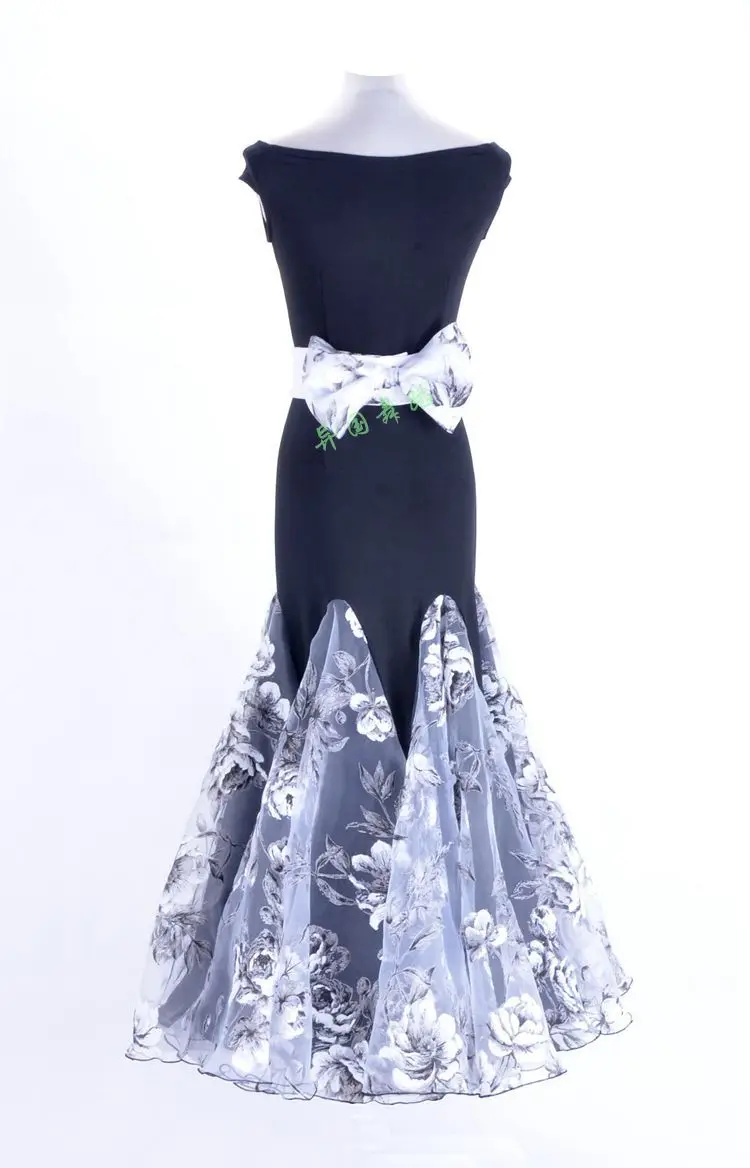 Мир моды классические черные Романтический Бальные Вальс Танго современные один