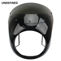 motorcycle cafe racer style headlight fairing screen windshield mount kit fit 7 inch for yamaha kawasaki ajs
