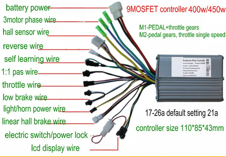ЖК дисплей Display24v36v48v60v & регулятор вентильного двигателя 400w 1200w для электрический