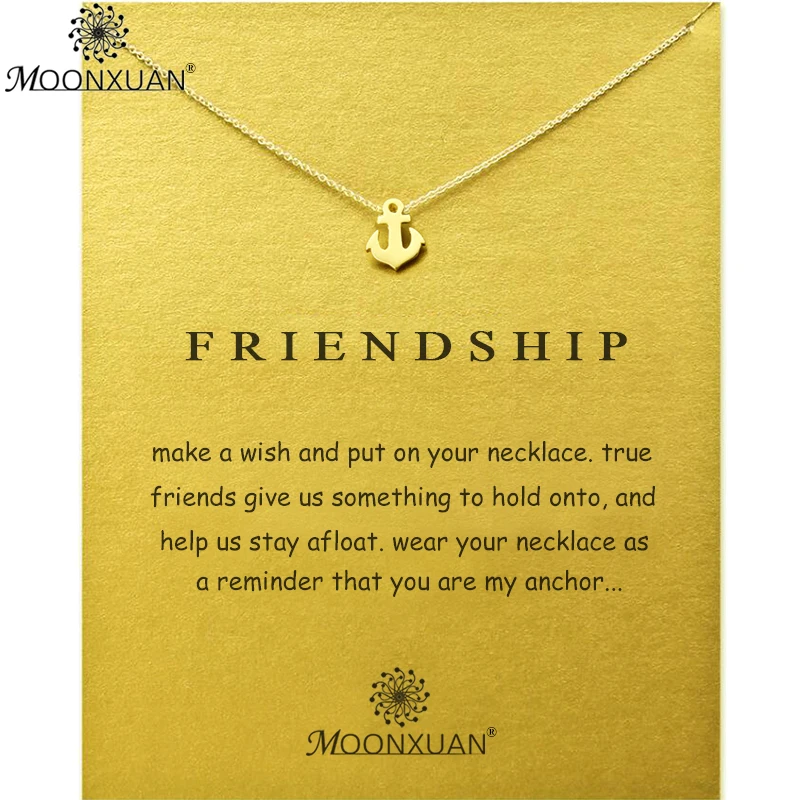 Сверкающие якорь колье Цепочки и ожерелья Для женщин заявление s & Подвески