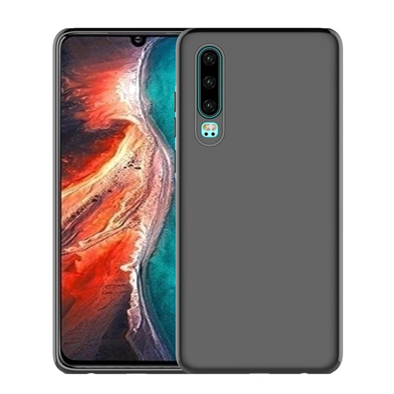 Мягкий матовый Силиконовый чехол для Huawei P30 Pro со скрытым магнитным держателем
