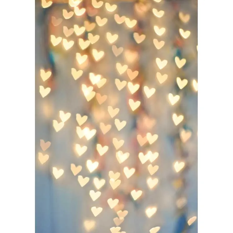 Тонкие виниловые фоны для фотосъемки новорожденных светящиеся желтые сердца фон