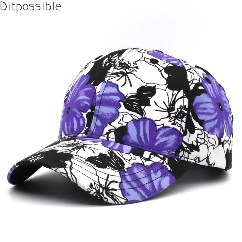 Новинка 2018 бейсболка с цветами для женщин цветочный принт snapback женские кепки
