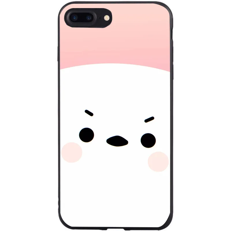 Для iphone 8 plus чехол для телефона крышка Jet черный мягкий силиконовый с девочкой