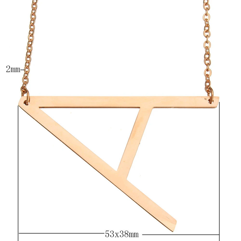 Новинка 2017 ожерелья с подвесками в виде букв из нержавеющей стали цвета розового